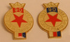 pair of annual badges, 90 years slavia prague IPS